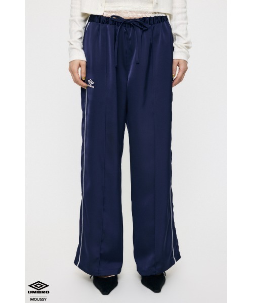 SATIN トラックパンツ MOUSSY MOUSSY（マウジー） ワイドパンツ パンツ U/M SATIN トラックパンツ