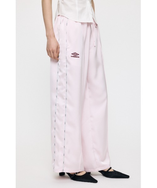 MOUSSY（マウジー） ワイドパンツ パンツ U/M SATIN トラックパンツ