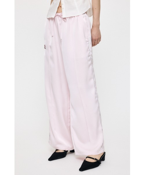 MOUSSY（マウジー） ワイドパンツ パンツ U/M SATIN トラックパンツ