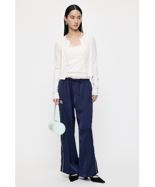 MOUSSY（マウジー） ワイドパンツ パンツ U/M SATIN トラックパンツ