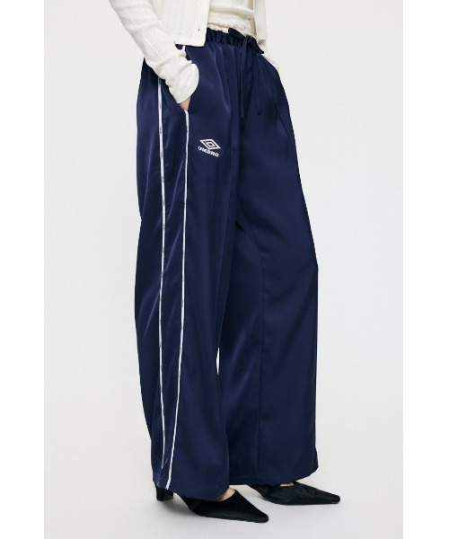 SATIN トラックパンツ MOUSSY MOUSSY（マウジー） ワイドパンツ パンツ U/M SATIN トラックパンツ