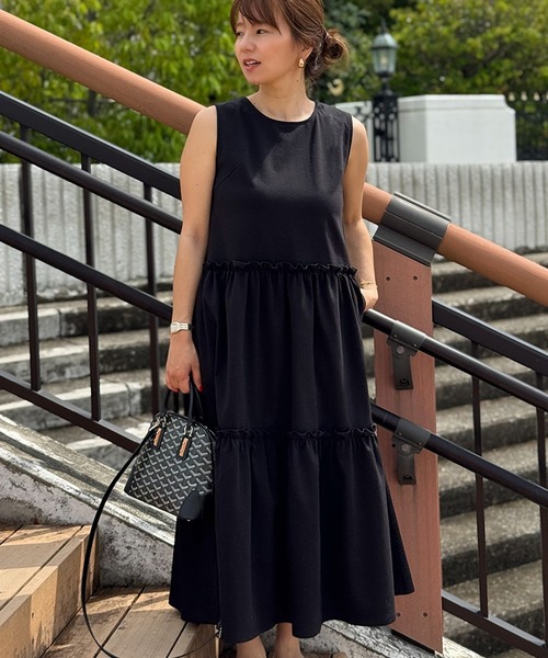 ST.ROONEY ブラック ティアードワンピース ST.ROONEY（セントルーニー） ワンピース ティアードワンピース「低