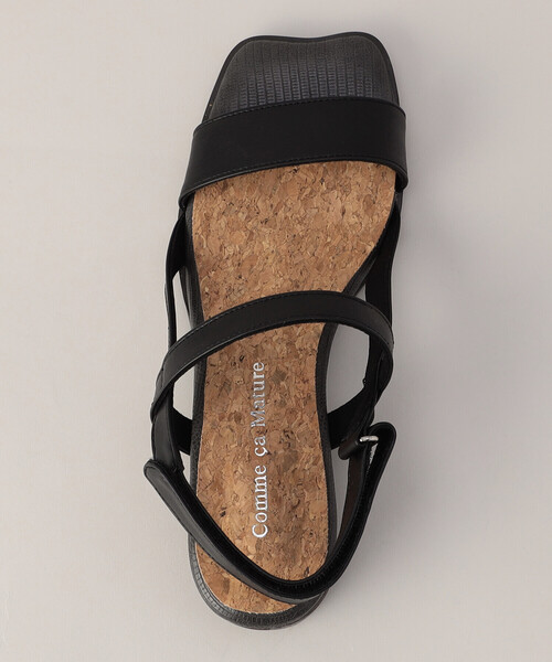 「Comme ca Mature」 フラットサンダル 23.5cm ブラウン レディース_画像6