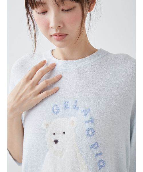 レア＊GELATO PIQUE くま アニマルジャガード ルームウェア gelato pique（ジェラートピケ） パジャマ ルームウェア 「接触冷感