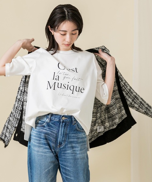 「Gready Brilliant」 半袖Tシャツ 38 オフホワイト レディース_画像6