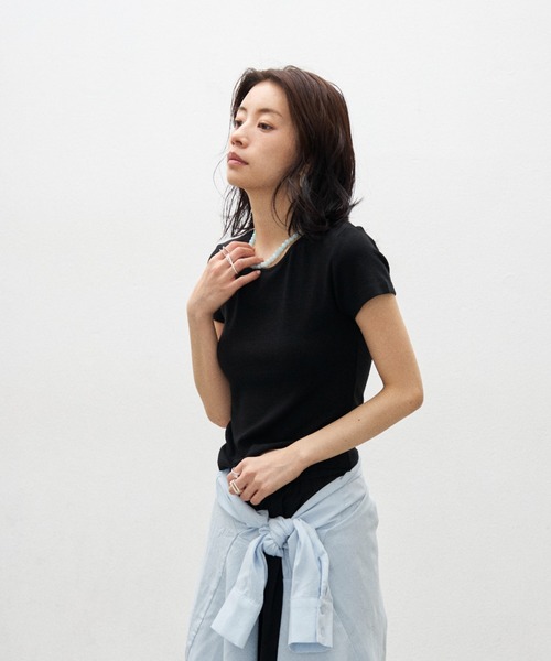 tシャツ 半袖 バックオープンリボントップス レディース : ZOZOTOWN 