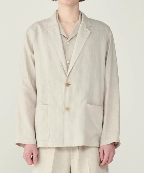 ジャケット テーラードジャケット 「MARKAWARE/マーカウェア」SHIRT JACKET/(清涼・軽量)/ヘンプ細布 /シャツジャケット メンズの画像