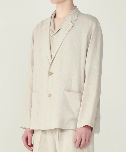 ジャケット テーラードジャケット 「MARKAWARE/マーカウェア」SHIRT JACKET/(清涼・軽量)/ヘンプ細布 /シャツジャケット メンズの画像