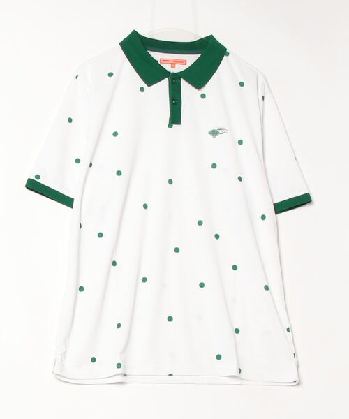「BEAMS GOLF」 半袖ポロシャツ L ホワイト メンズ_画像2