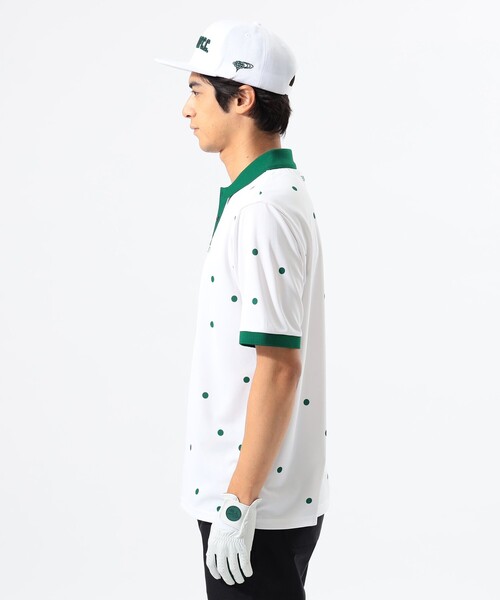 「BEAMS GOLF」 半袖ポロシャツ L ホワイト メンズ_画像3
