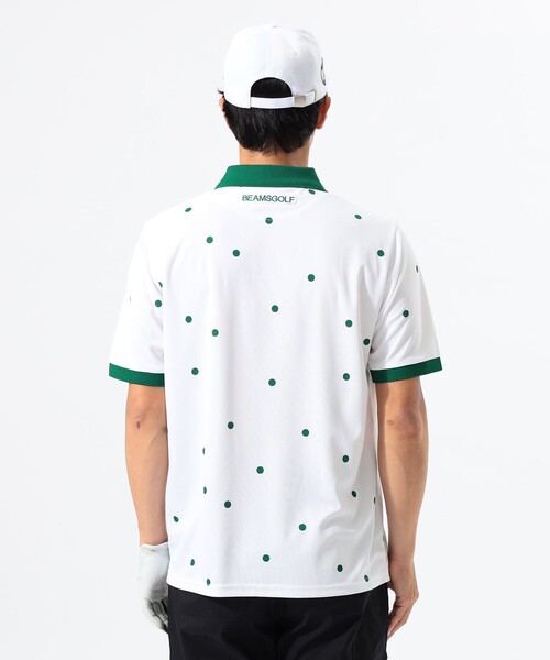 「BEAMS GOLF」 半袖ポロシャツ L ホワイト メンズ_画像4