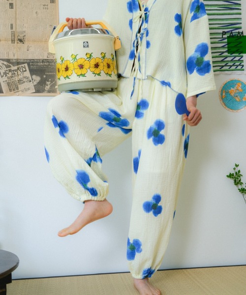PAMM（パム） ワイドパンツ パンツ 庭の花のもんぺパンツ レディース
