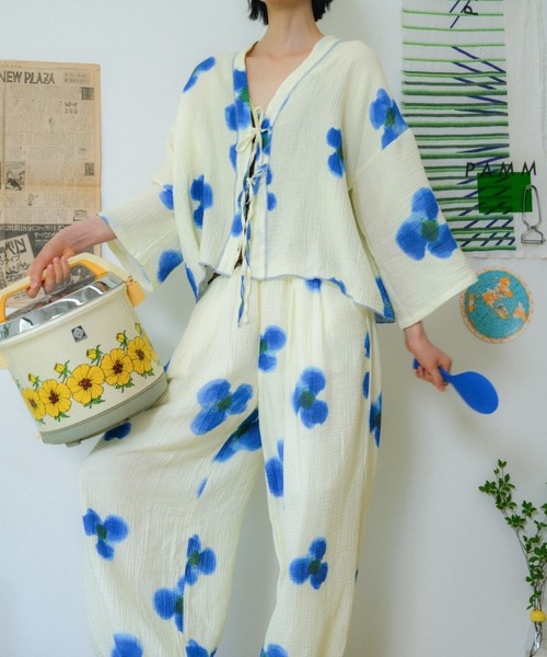 PAMM（パム） ワイドパンツ パンツ 庭の花のもんぺパンツ レディース