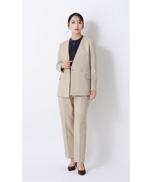 「AOYAMA」 「＆ress」半袖ブラウス M ネイビー レディース_画像8