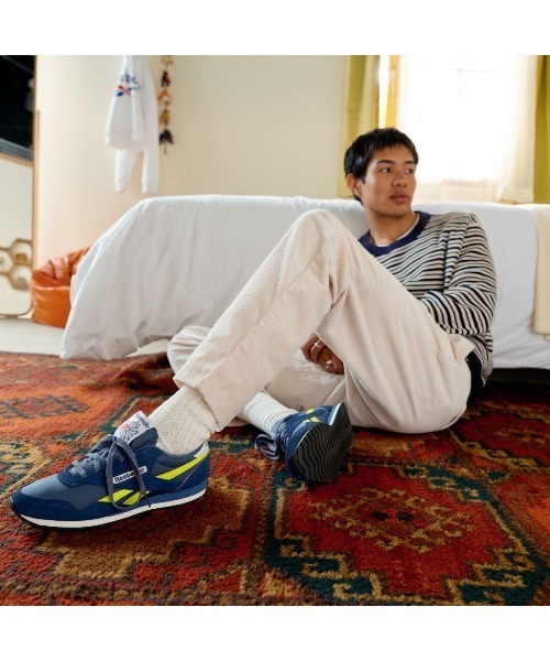 「Reebok」 ローカットスニーカー 23.5cm ホワイト×グレー メンズ_画像9