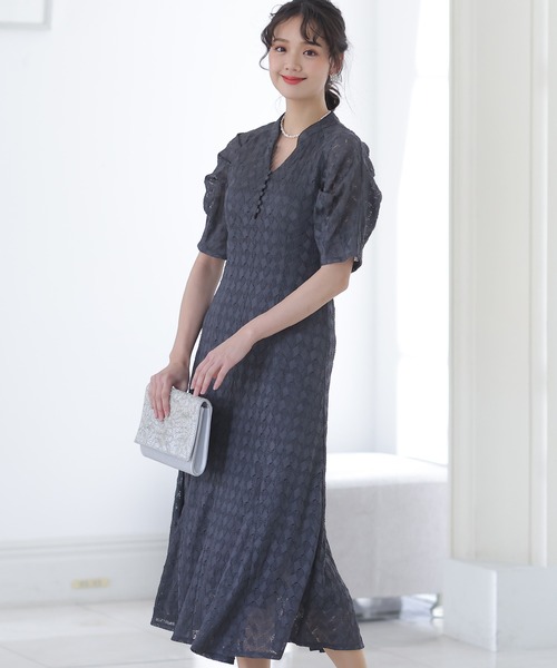 「PourVous」 半袖ワンピース M ベージュ レディース_画像6