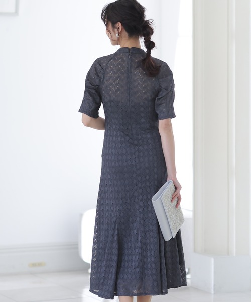「PourVous」 半袖ワンピース M ベージュ レディース_画像8