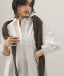 ワンピース フロントシャーリングシャツワンピースの詳細画像1
