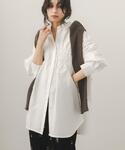 ワンピース フロントシャーリングシャツワンピースの詳細画像3