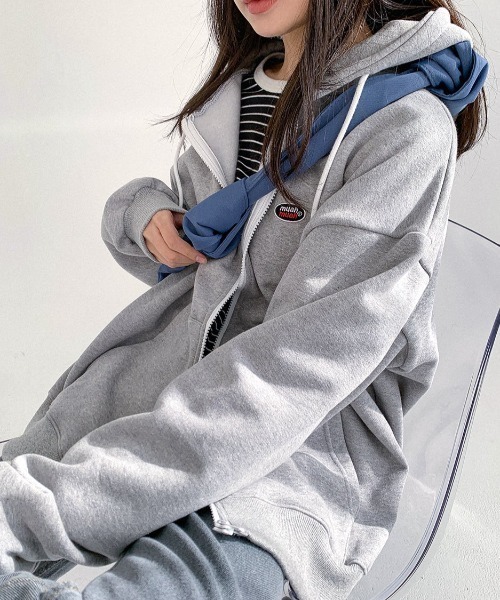 パーカー A'GEM/9 × .kom「muah muah/ムーアムーア」MUAH SIGNATURE WAPPEN HOOD ZIPUP/シグネチャ パーカー A'GEM/9 × .kom「muah muah/ムーアムーア」MUAH