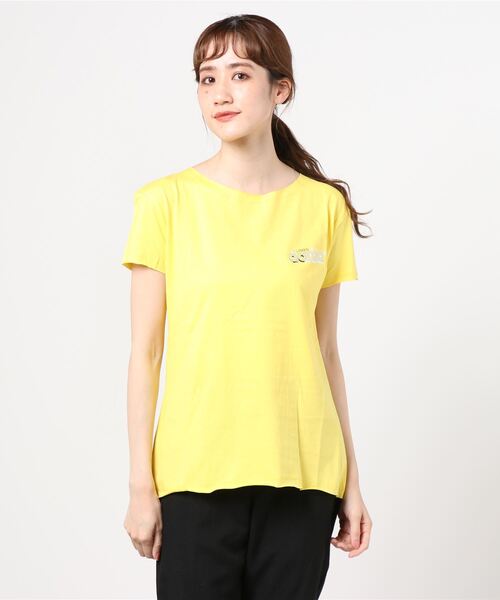 tシャツ DIMENSIONE danza ロゴラインストーンTシャツ レディース DIMENSIONE danza tシャツ ロゴラインストーンTシャツ