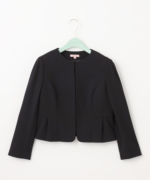 (未使用新品) TOCCA(LUCE) ノーカラージャケット　サイズ② 洗える】LUCE ジャケット （ノーカラージャケット）｜TOCCA