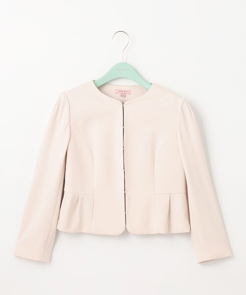 (未使用新品) TOCCA(LUCE) ノーカラージャケット　サイズ② TOCCA ジャケット ノーカラージャケット 「消臭＆洗える」LUCE