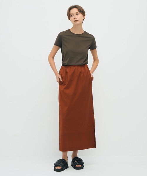 CABaN シルクネップストレッチ ロングスカート CABaN スカート シルクネップストレッチ ロングスカート