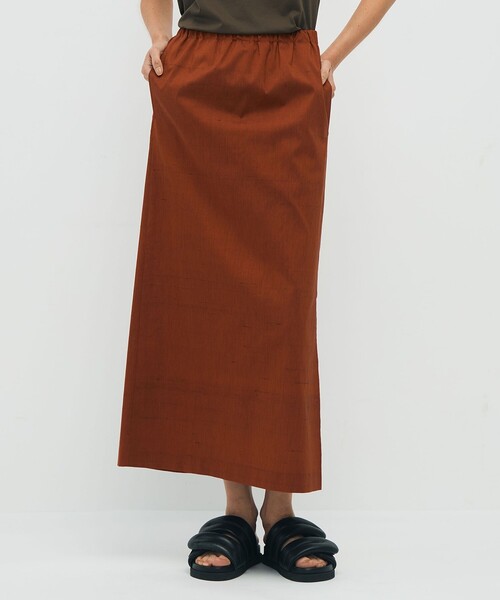 CABaN スカート シルクネップストレッチ ロングスカート