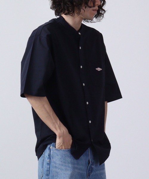 BALL Watch シャツ ストレッチ天竺バンドカラー半袖シャツ