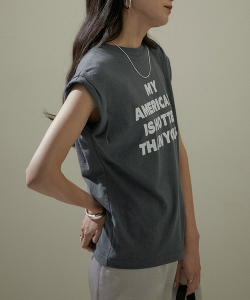 新品未使用 ヨーク切替\" AMERICANA\"ロゴTシャツ AMERICANA ￼アメリカーナ ロゴヨーク切替シャツ - メルカリ