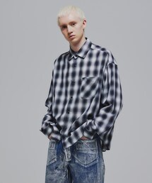 シャツ オンブレーチェック長袖シャツ メンズ｜ZOZOTOWN Yahoo!店