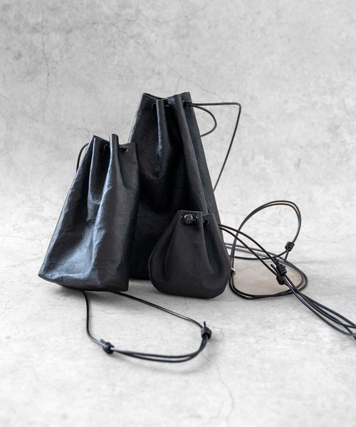 keel ミニショルダーバッグ　 ダイニーマレザー black　ボディバッグ SENTI（センティ） ショルダーバッグ センティ / Dyneema Leather