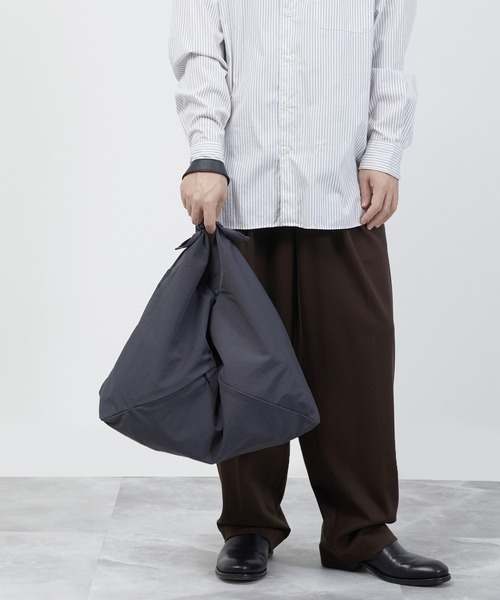 トートバッグ SLOW スロウ / span nylon -wrap bag S スパンナイロン×レザーあずま袋 トートバッグ / 586S112K_5