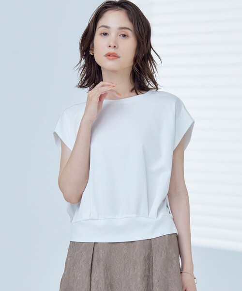 tシャツ コンシャスジャージーフレンチスリーブカットソー レディース 組曲 tシャツ コンシャスジャージーフレンチスリーブカットソー