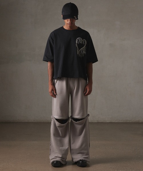 grancy ナイロンパンツ グレー GRANCY スウェットパンツ ジャージ 「GRANCY」ZipDesign