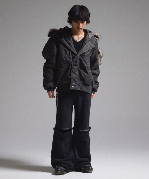 grancyスウェットドッキングデザインパンツ GRANCY ジーンズ 「GRANCY」Sweat Docking Design Damage Buggy Denim