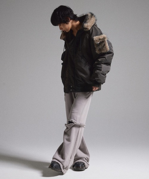 GRANCY ワイドパンツ スウェットパンツ ジャージ 「GRANCY」ZipDesign