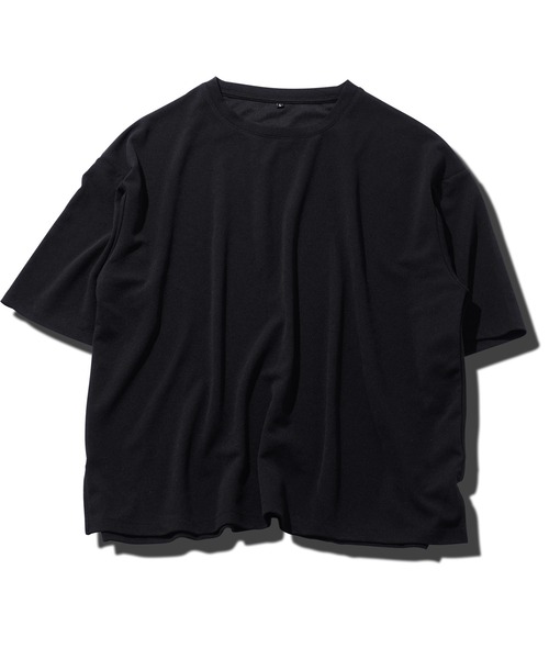 JIGGYS SHOP tシャツ UVカット梨地 オーバーサイズ 裾スリット
