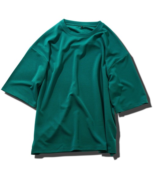 JIGGYS SHOP tシャツ UVカット梨地 オーバーサイズ 裾スリット