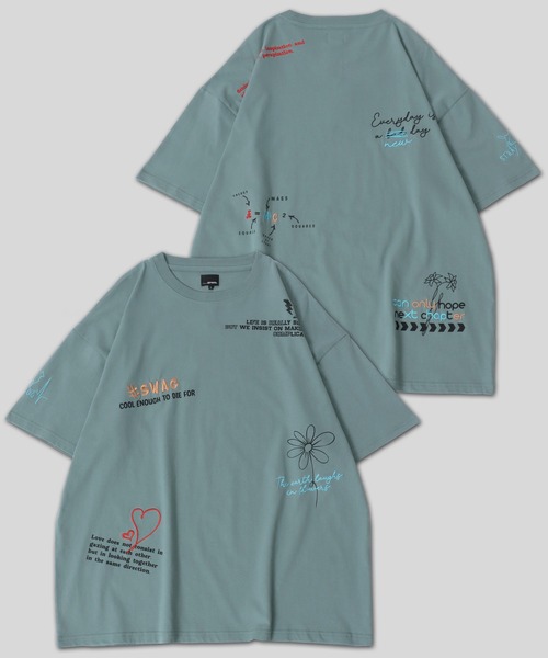 SITRY tシャツ Hand Drawn Illustration Embroidery T-shirt