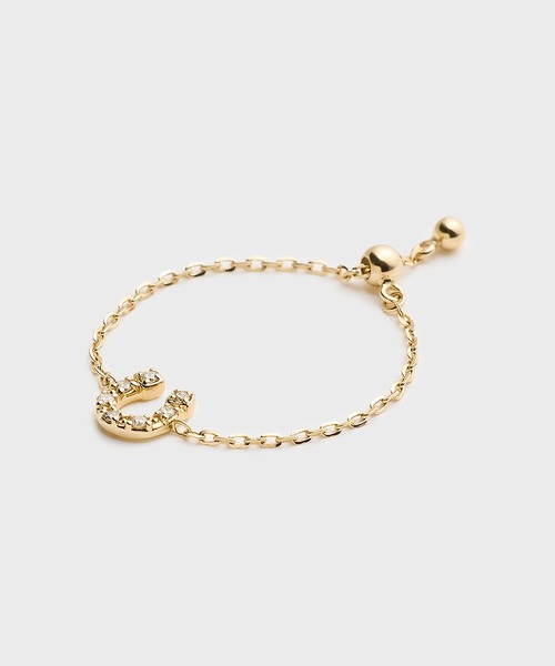 指輪 リング 「Tiny Motif」K10ダイヤモンドシューチェーンリング（0.02ct） レディースの画像