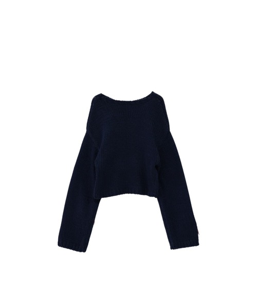 ニット セーター Mix Blue Mesh Ribbon Knit レディース Mix Blue Mesh Ribbon Knit