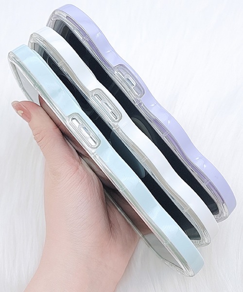 スマホケース ウエーブライン 3D ハート クリア iPhone ケース | Lace Ladies | 19