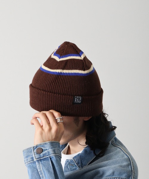 TESTIFY ニット帽 ニットキャップ ボーダーラインワッチ メンズ