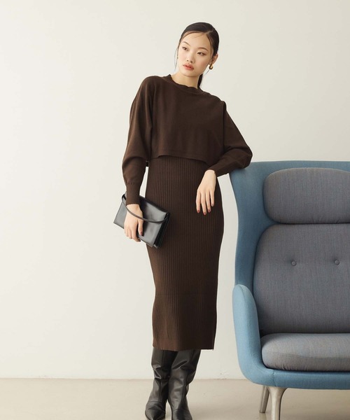 Edit Sheen（エディットシーン） ワンピース レイヤードニット