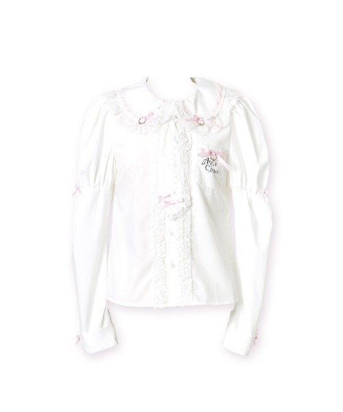 ブラウス シャツ Frills ＆ ribbons cross tie puff blouse レディース