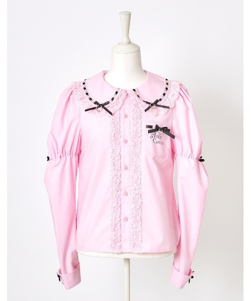 シャツ ブラウス Frills ＆ ribbons cross tie puff blouse レディース  