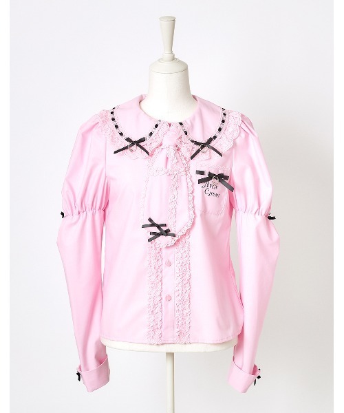 トップス AVENCHUMUFrillsribbonscrosstiepuffblouse AVENCHUMUFrillsribbonscrosstiepuffblouse