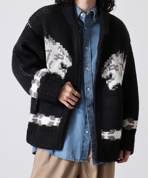 セーター ニット ATELANE モチーフカウチンニット メンズ  